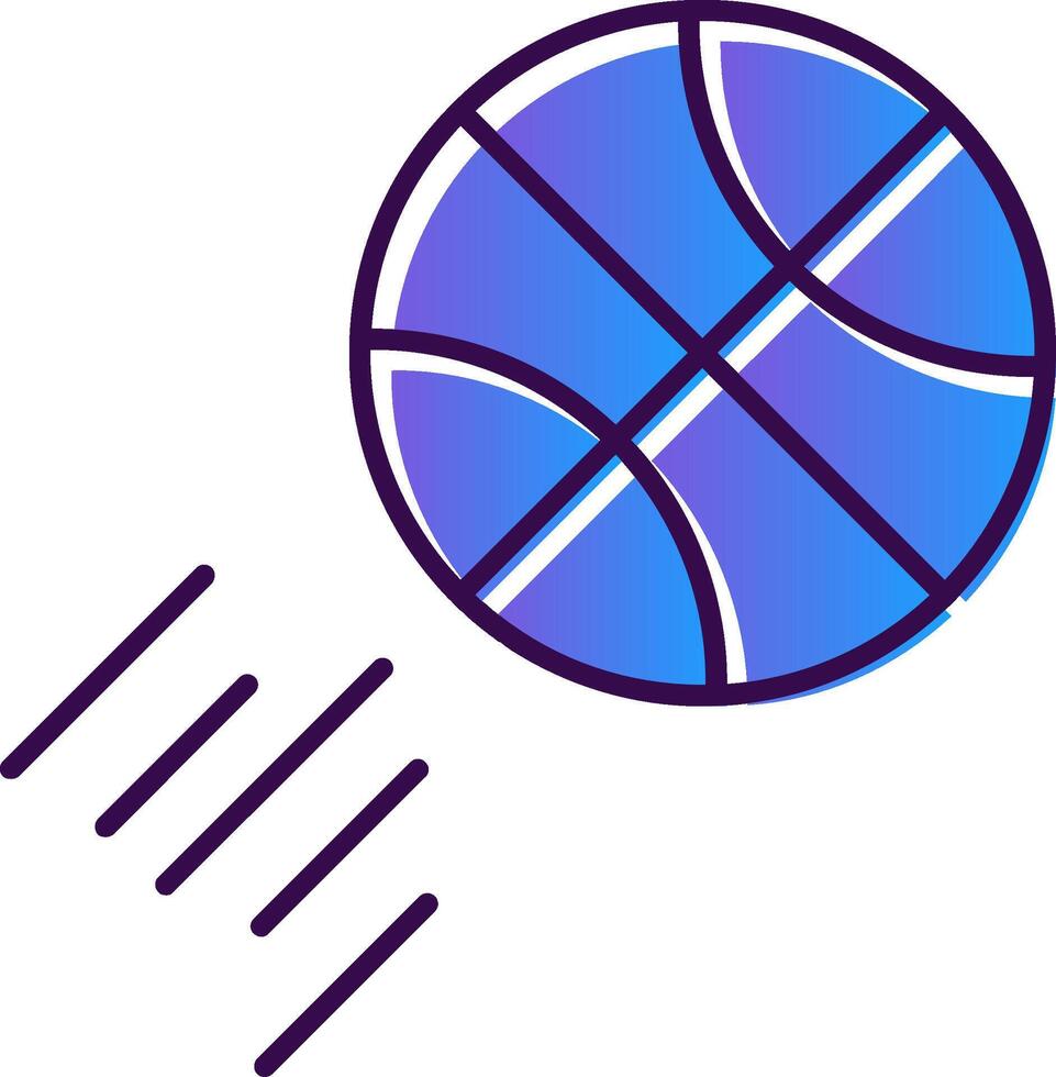 Basketball Gradient Filled Icon vector