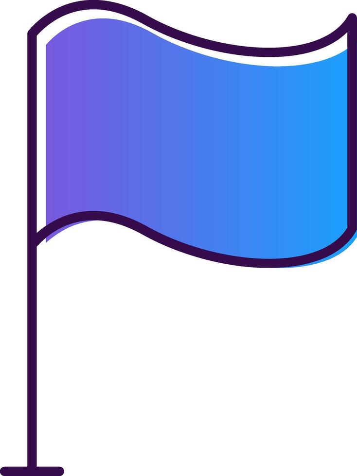 Race Flag Gradient Filled Icon vector