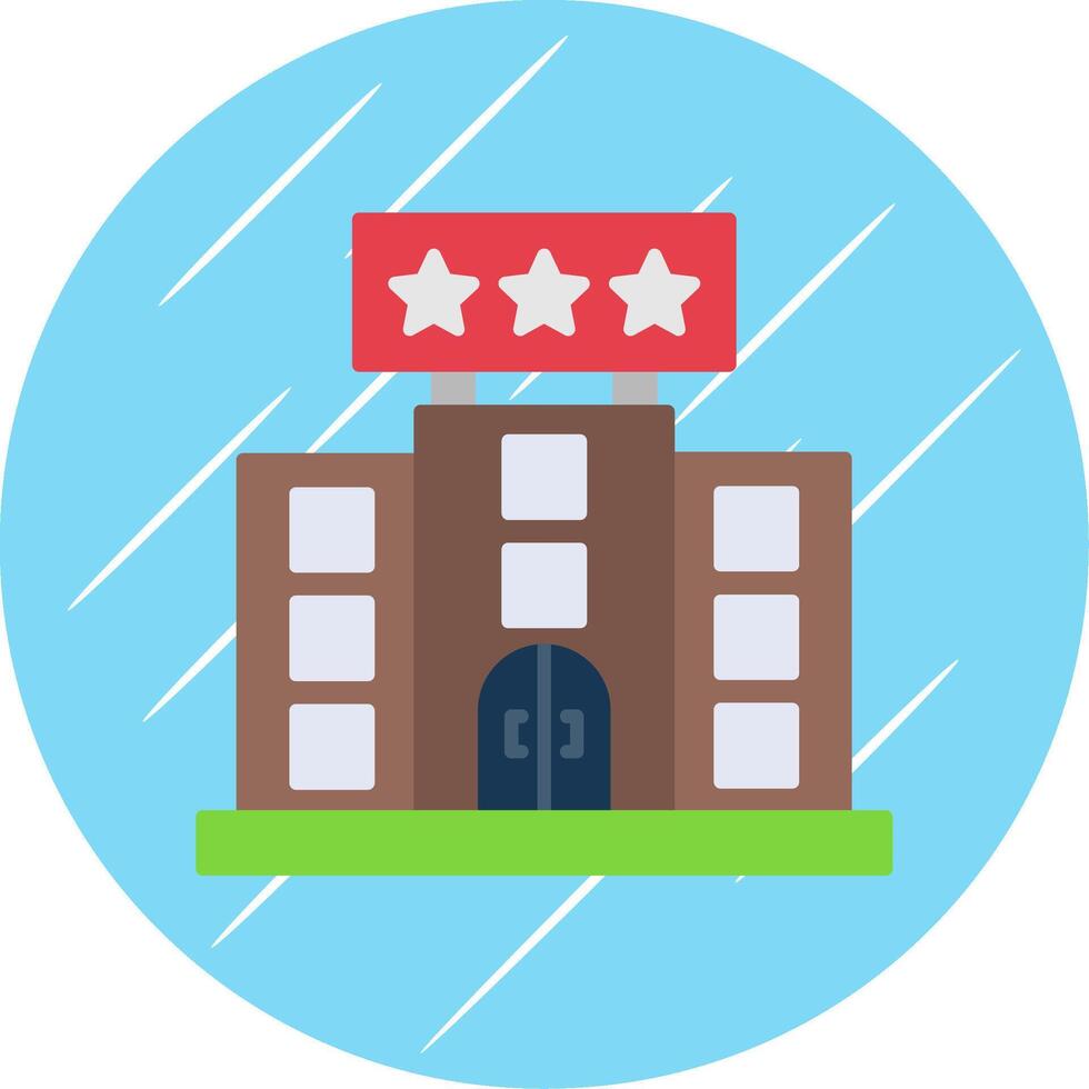 hotel plano azul circulo icono vector