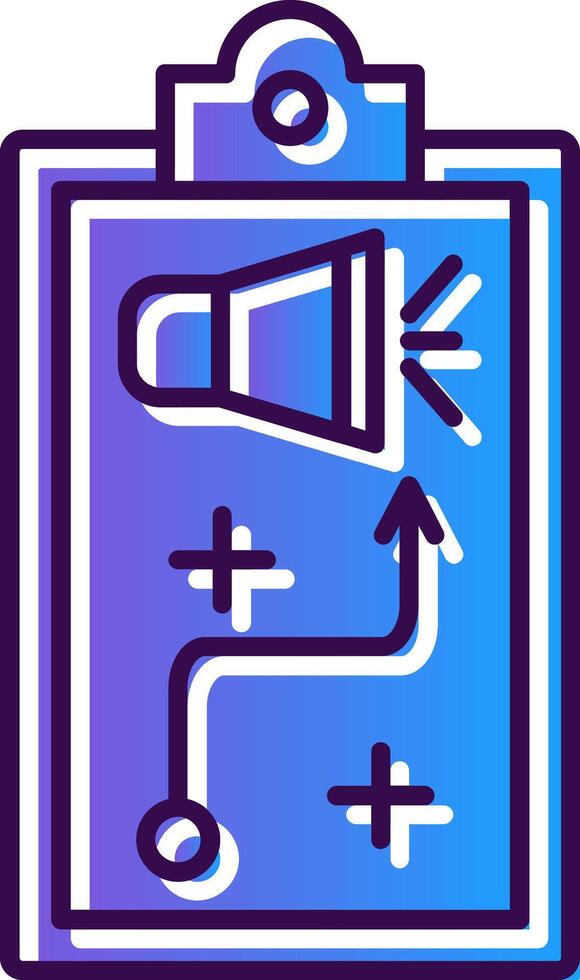 Strategy Gradient Filled Icon vector