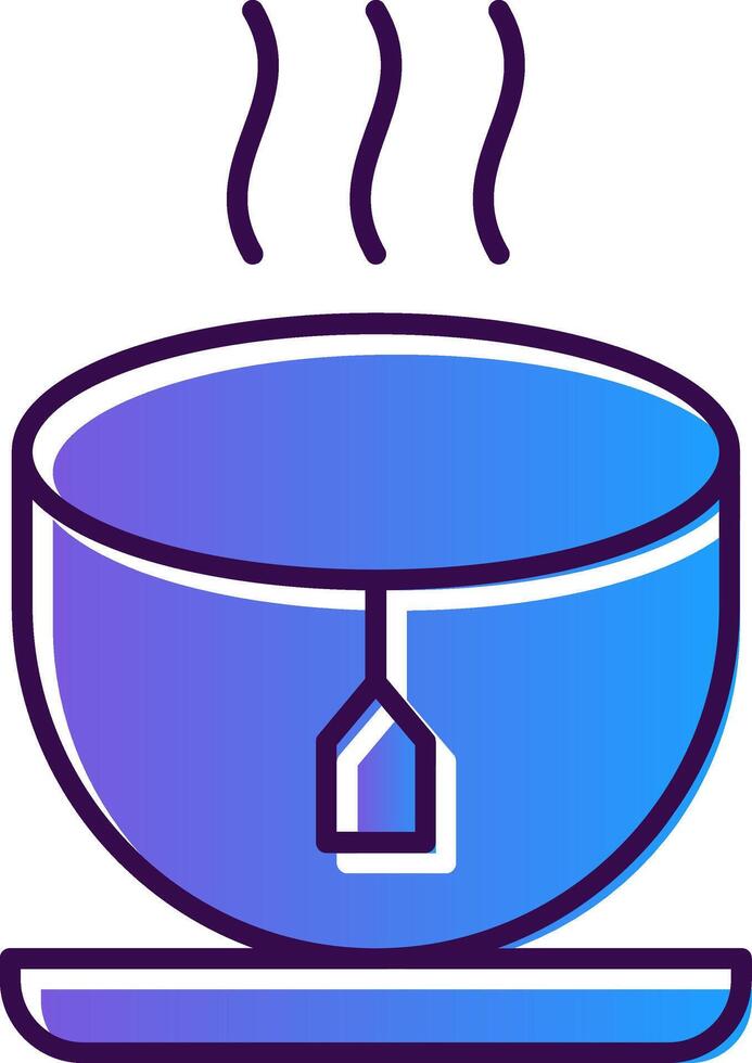 Tea Gradient Filled Icon vector