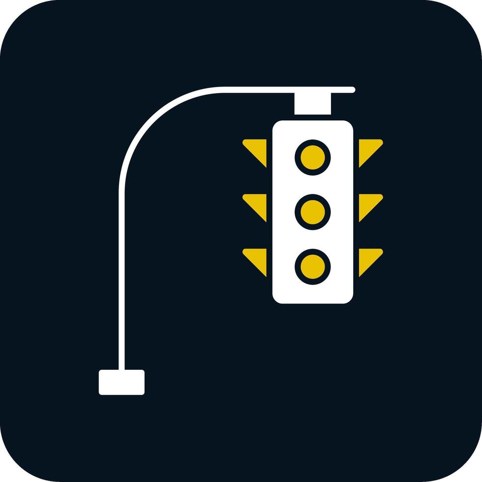 Traffic Lights Glyph Two Color Icon vector