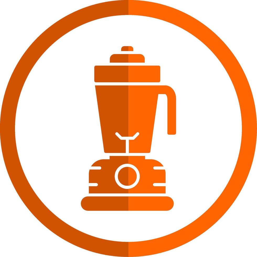 Blender Glyph Orange Circle Icon vector