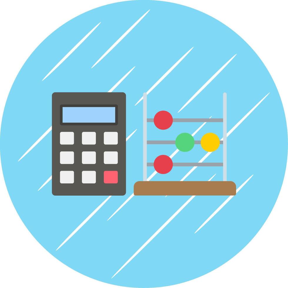 Abacus Flat Blue Circle Icon vector