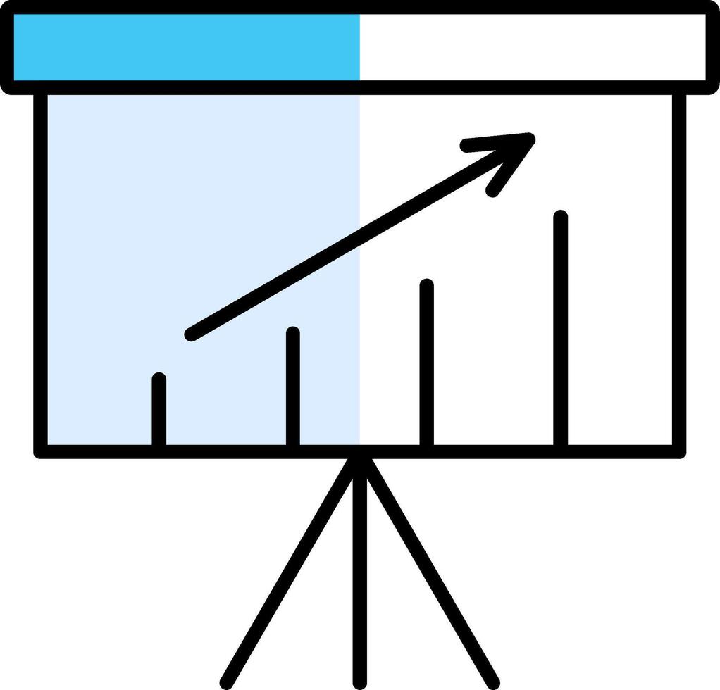 Presentation Filled Half Cut Icon vector