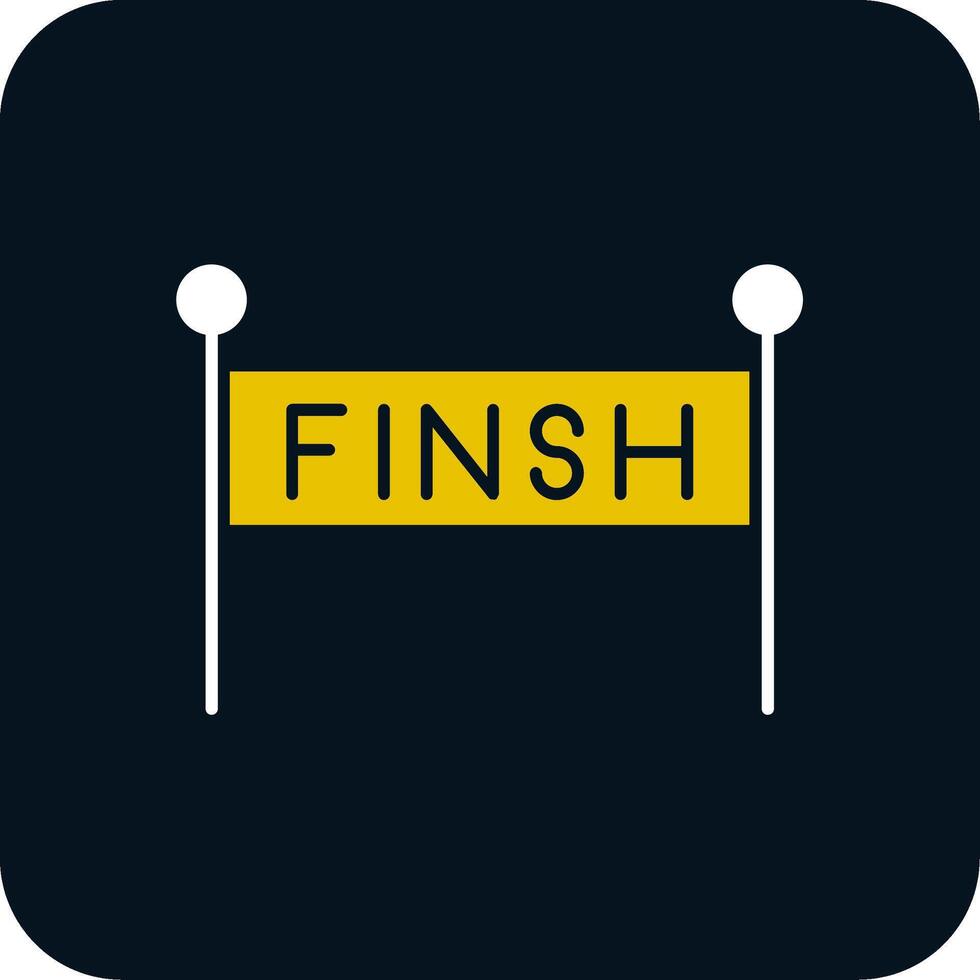 Finish Line Glyph Two Color Icon vector