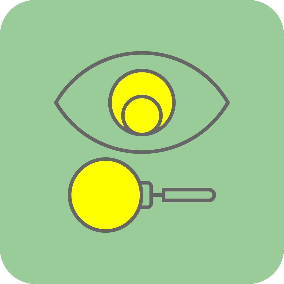 Vision Filled Yellow Icon vector