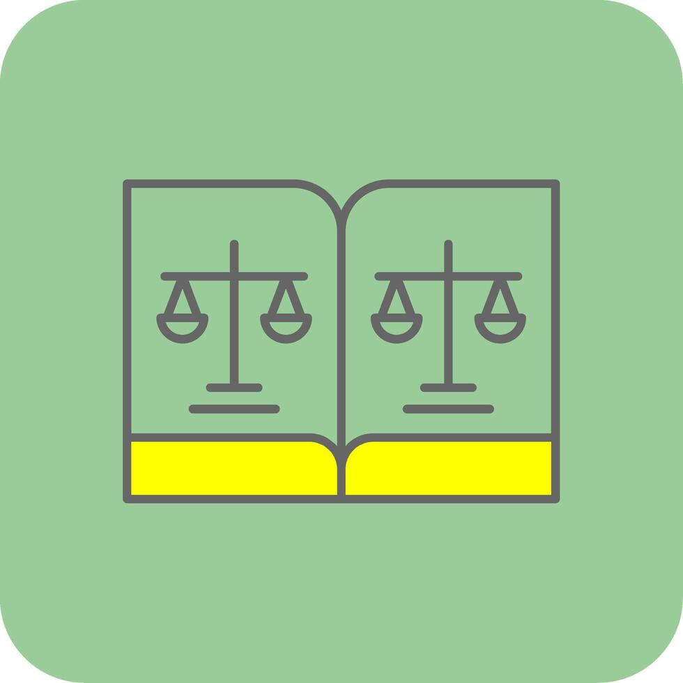 Rules Filled Yellow Icon vector