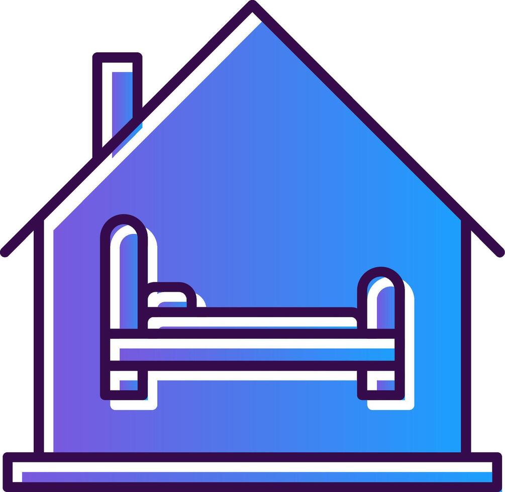 Room Gradient Filled Icon vector
