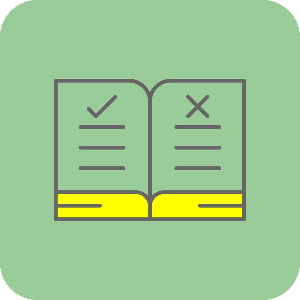 Guidelines Filled Yellow Icon vector