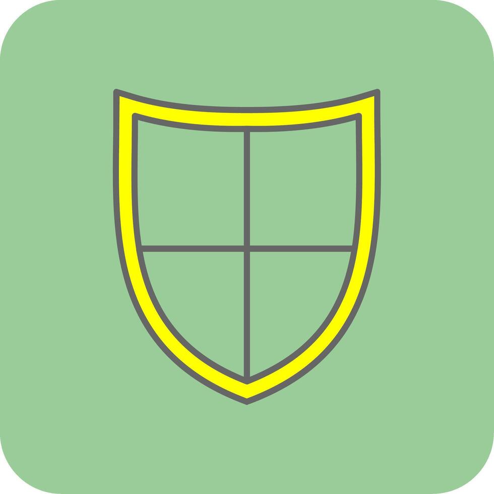 Shield Filled Yellow Icon vector