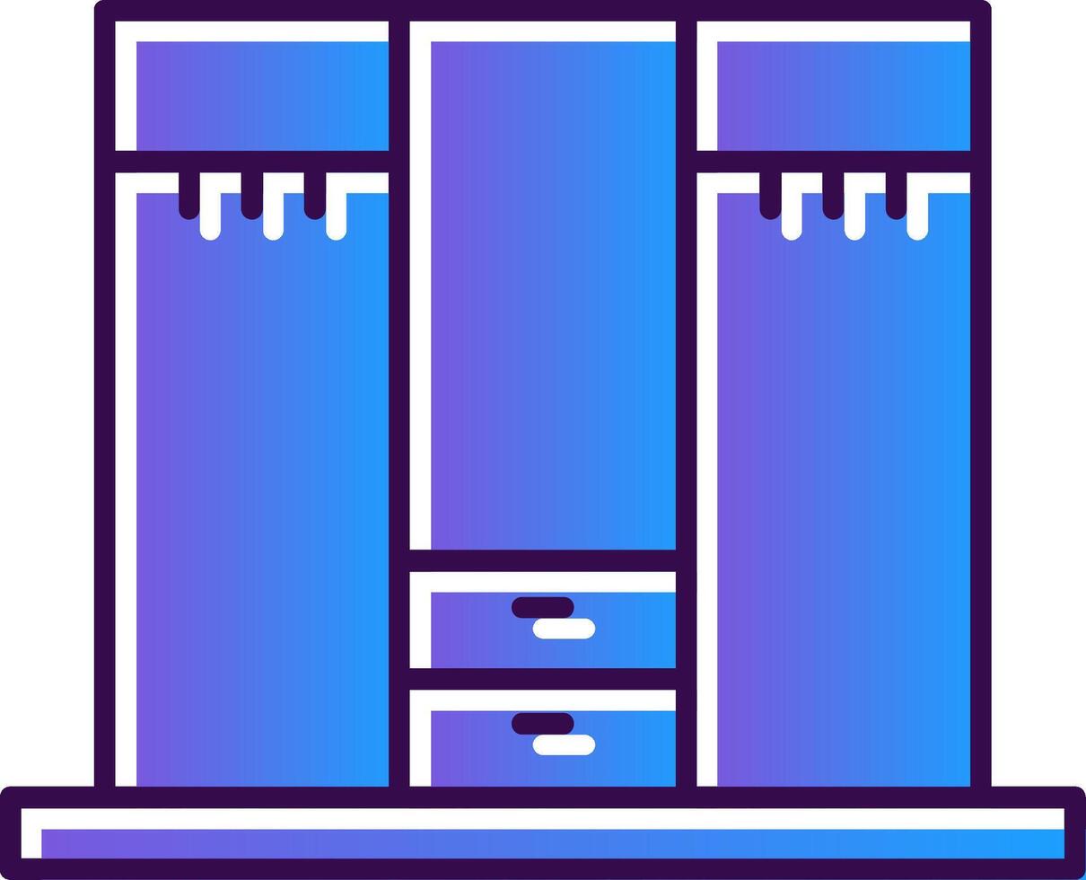 Closet Gradient Filled Icon vector