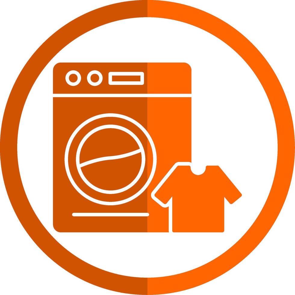 lavandería glifo naranja circulo icono vector