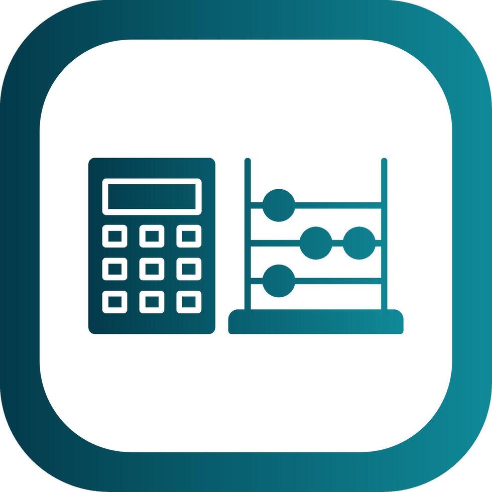 Abacus Glyph Gradient Round Corner Icon vector