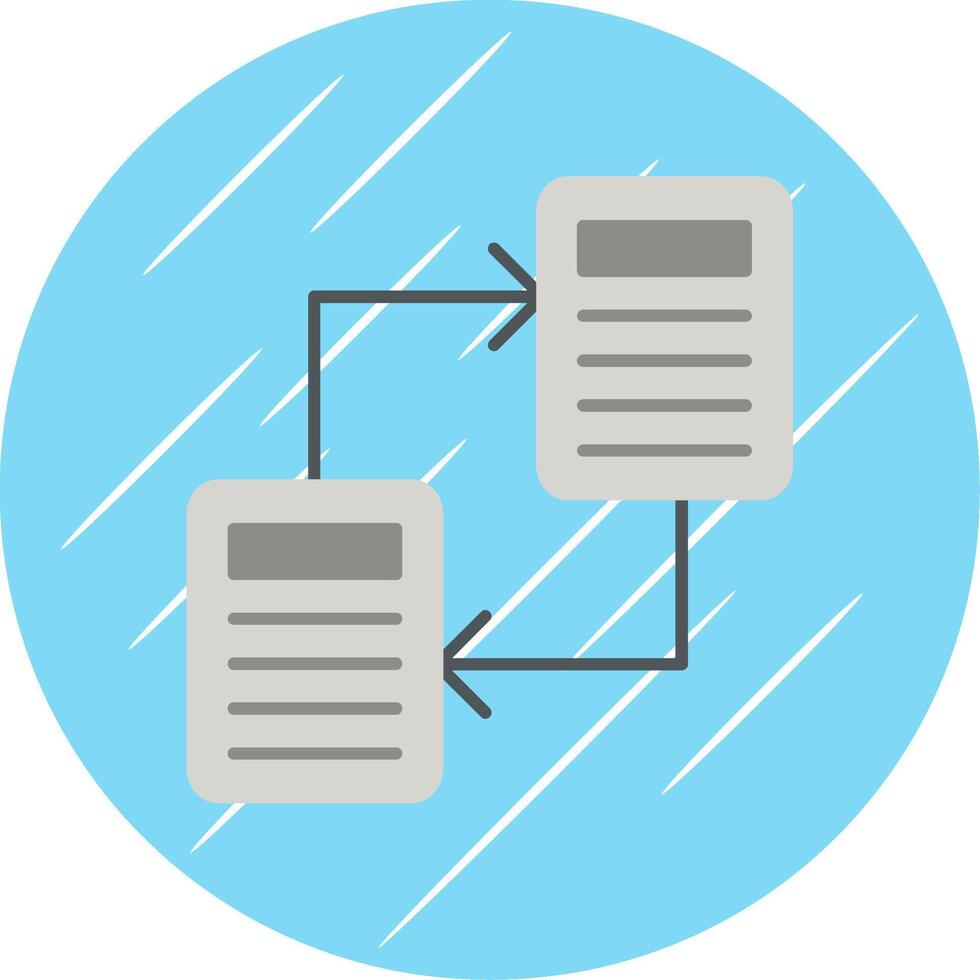 File Sharing Flat Blue Circle Icon vector