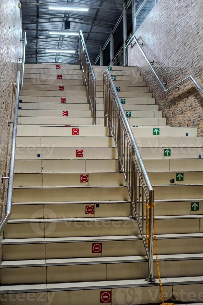 stairs to get to the train station in central Jakarta. photo