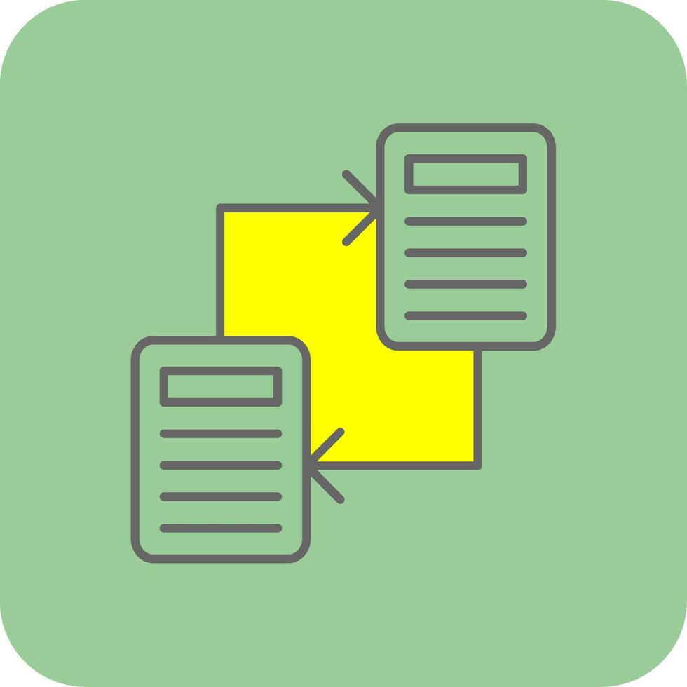 File Sharing Filled Yellow Icon vector