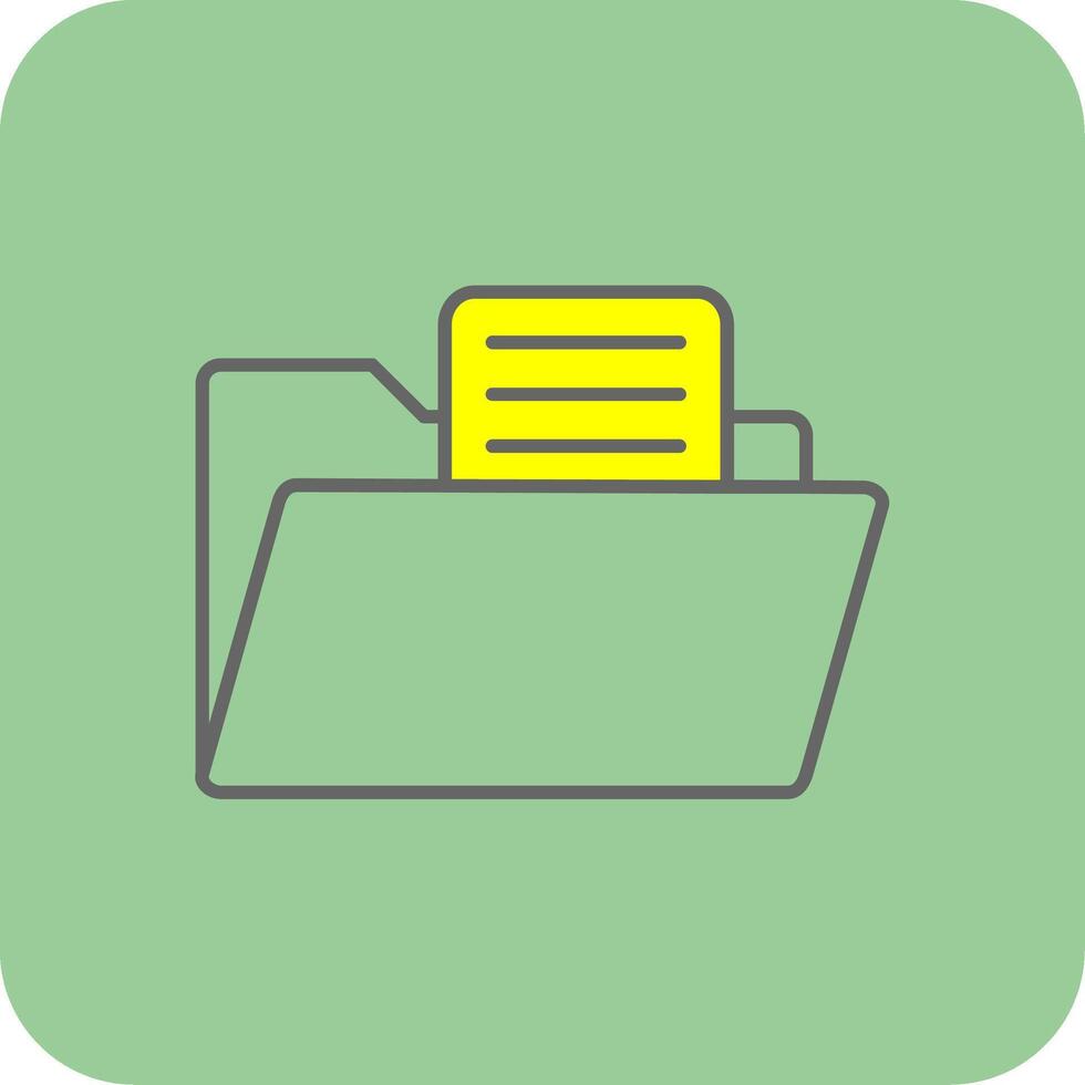 File Directory Filled Yellow Icon vector