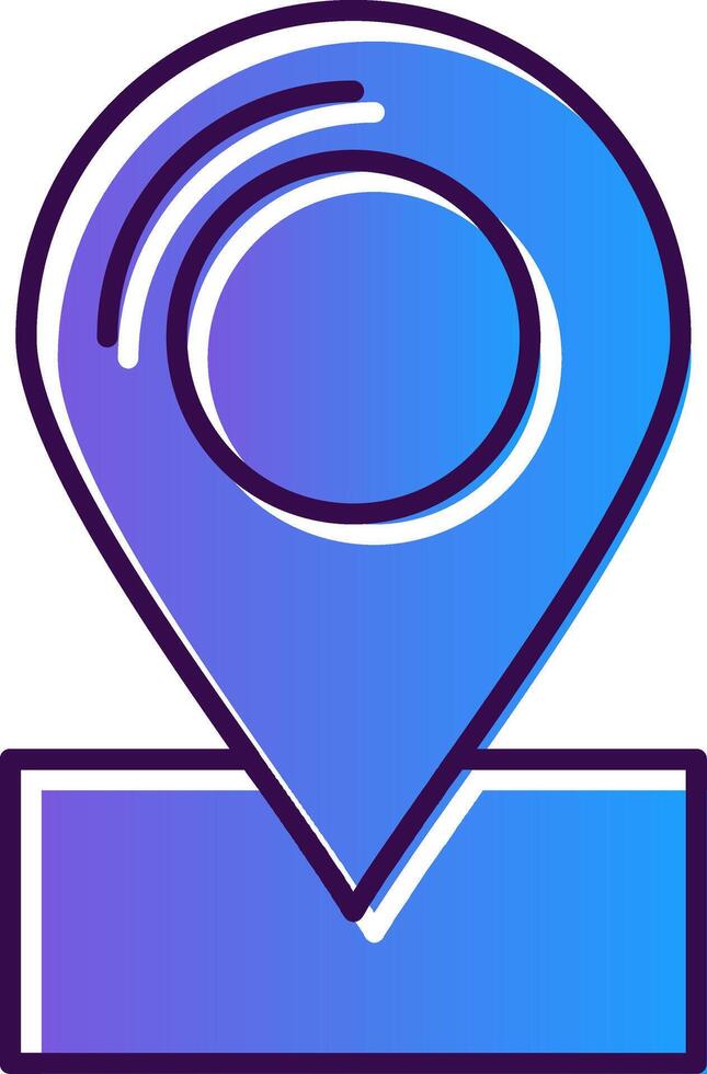 Map Gradient Filled Icon vector