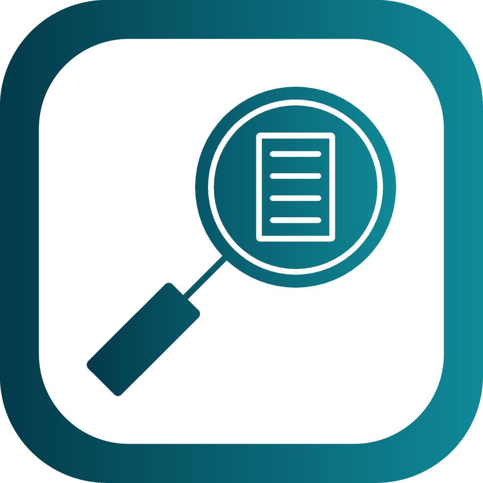 Audit Glyph Gradient Round Corner Icon vector