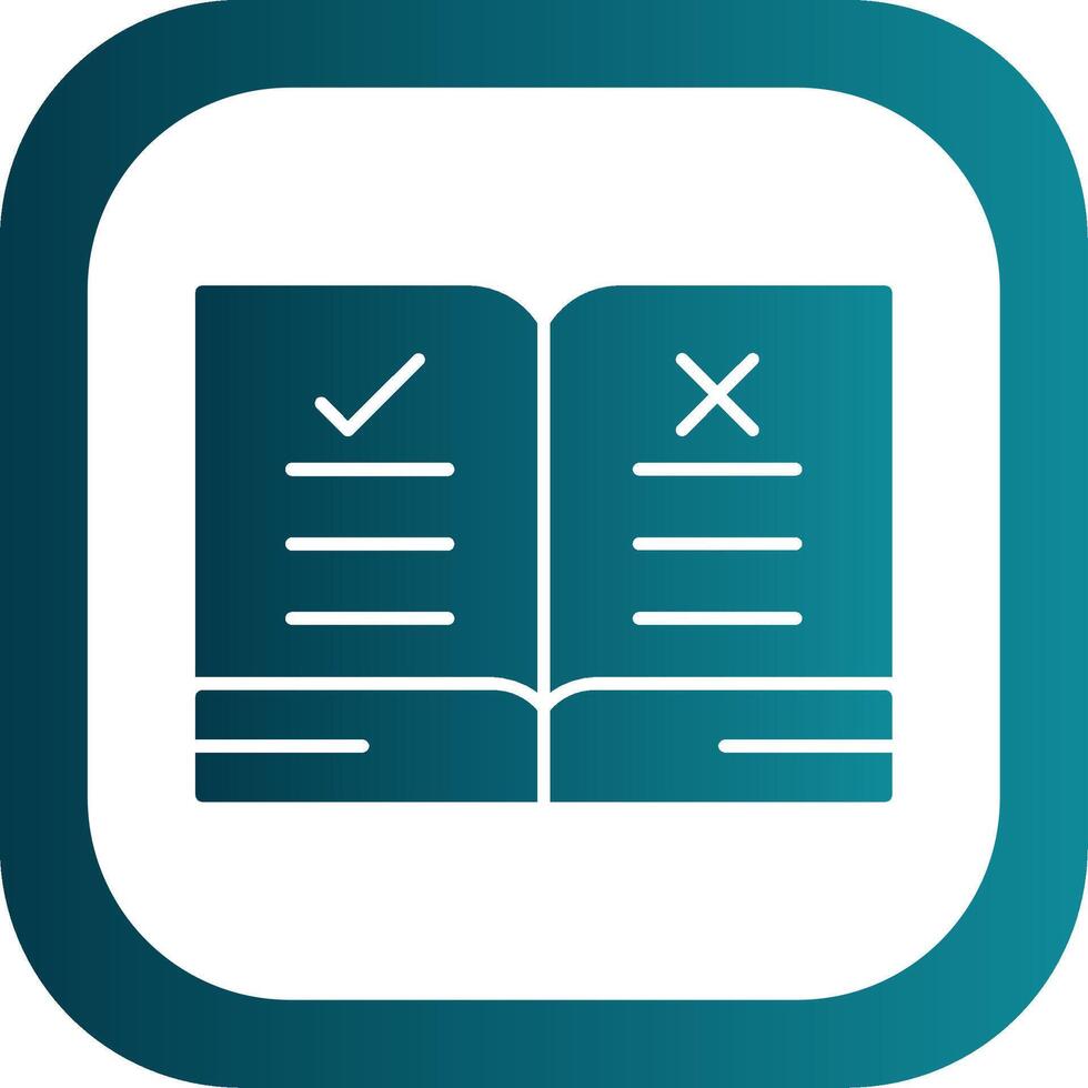 Guidelines Glyph Gradient Round Corner Icon vector