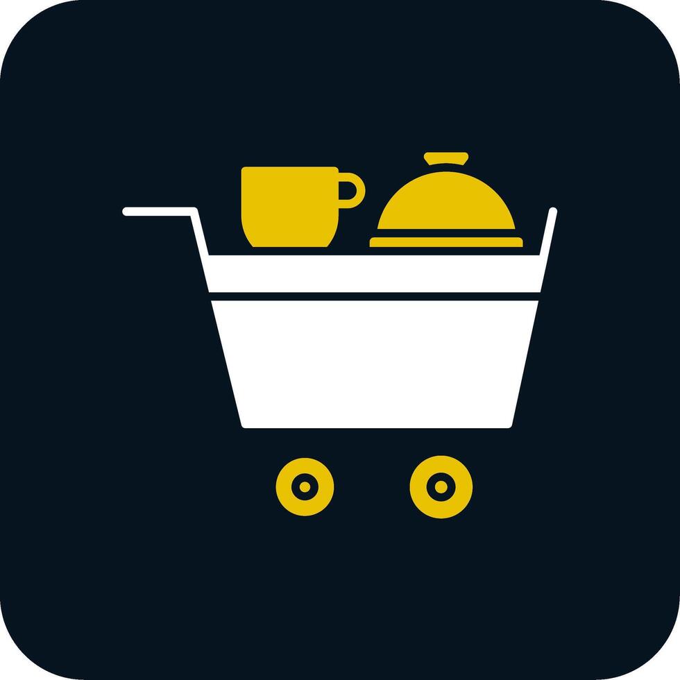 Room Service Glyph Two Color Icon vector