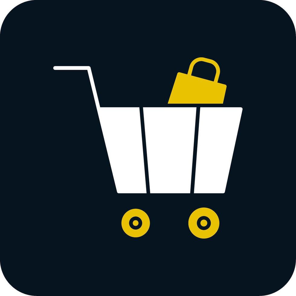 Cart Glyph Two Color Icon vector