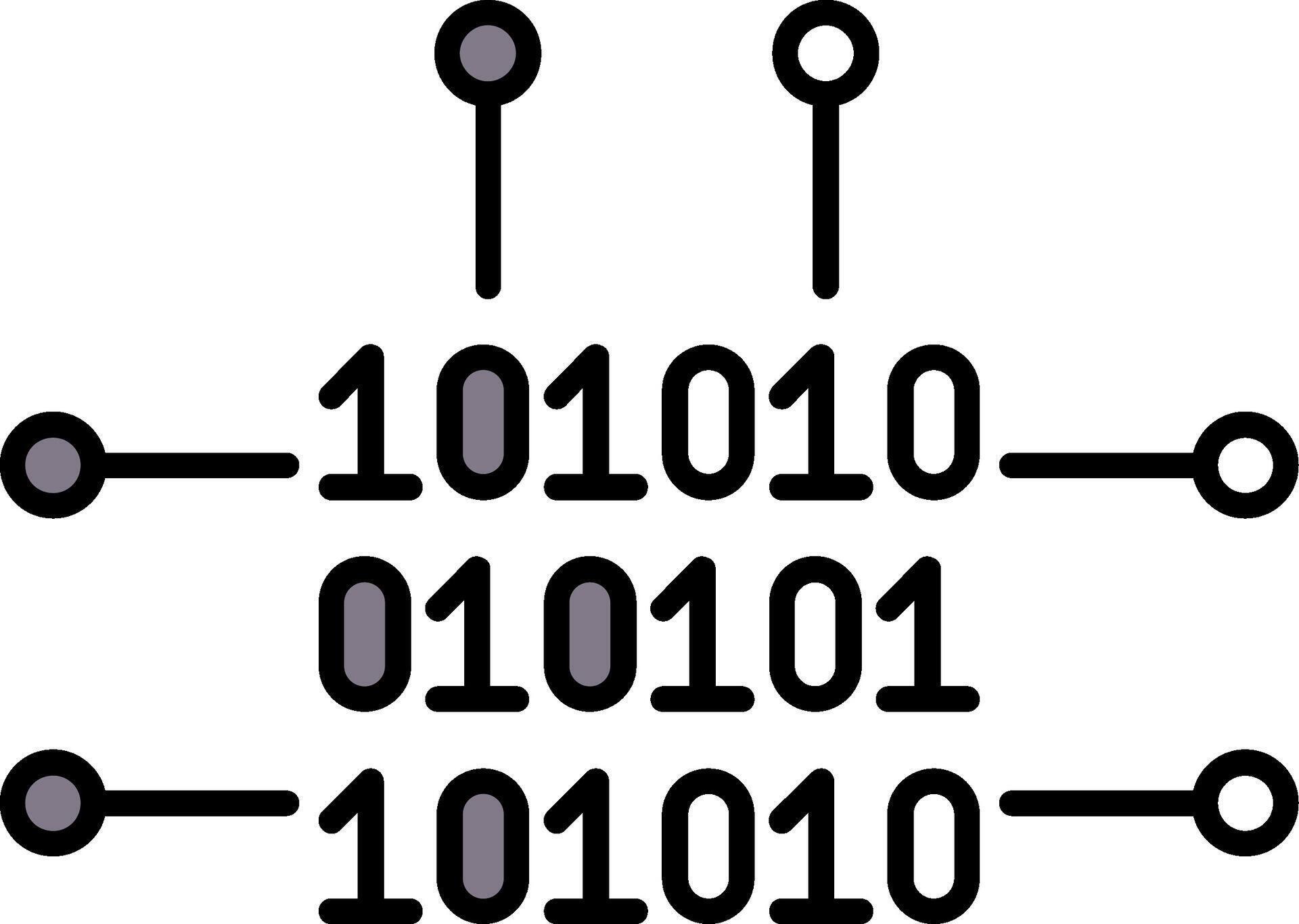 Binary Code Filled Half Cut Icon 42733953 Vector Art at Vecteezy