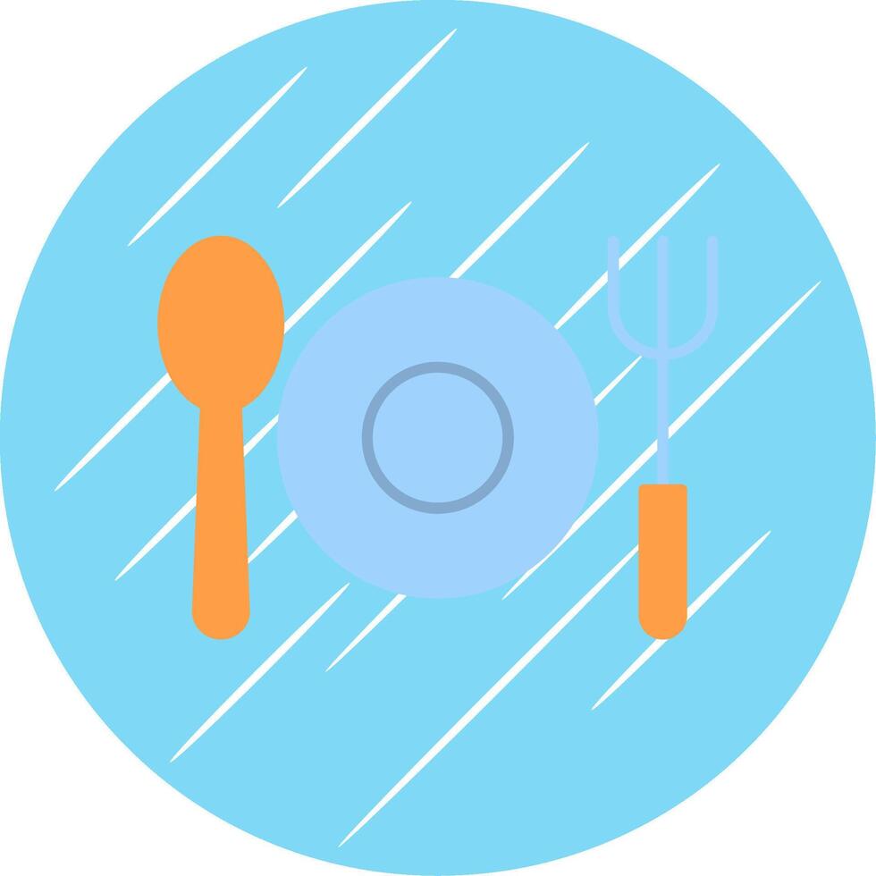 Cutlery Flat Blue Circle Icon vector