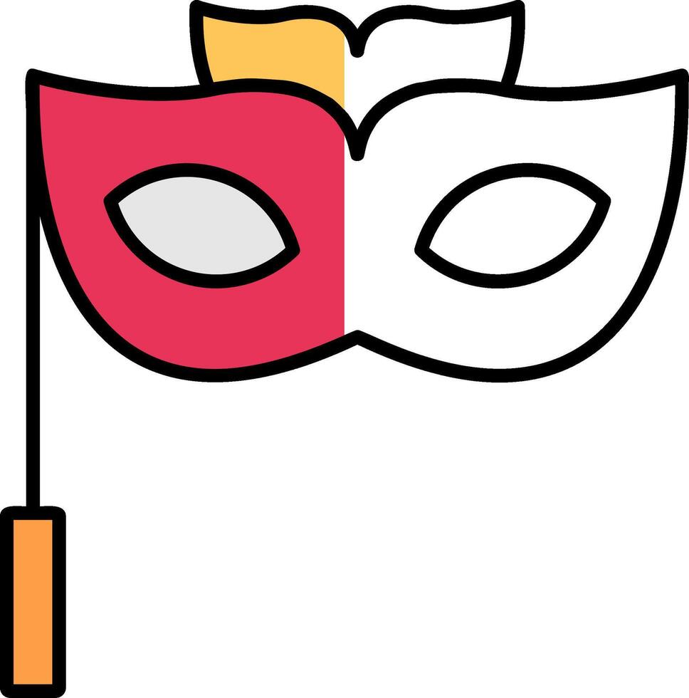 Eye mask Filled Half Cut Icon vector
