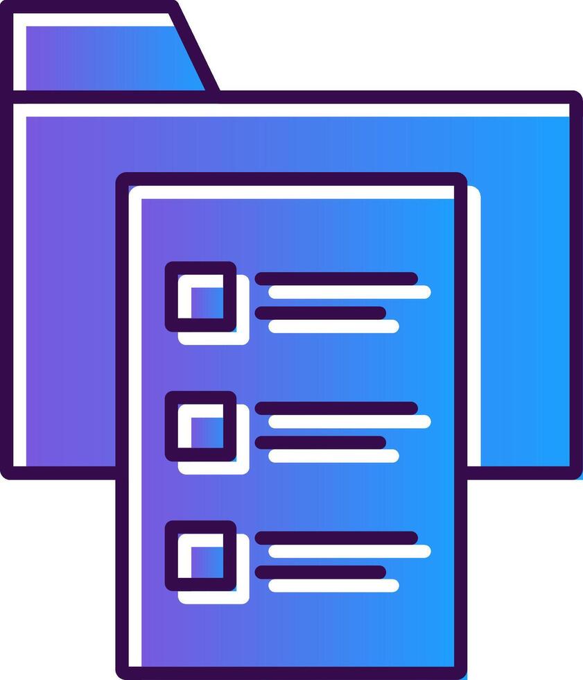 Requirement Gradient Filled Icon vector