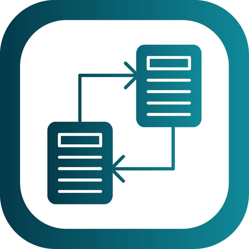 File Sharing Glyph Gradient Round Corner Icon vector
