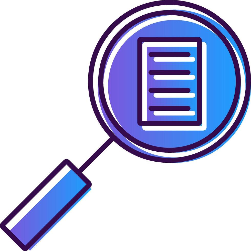 Audit Gradient Filled Icon vector