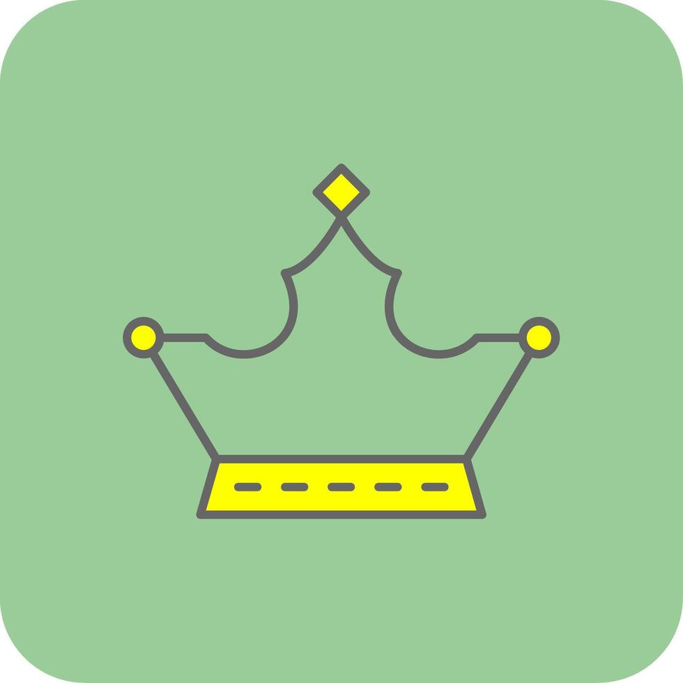 monarquía lleno amarillo icono vector