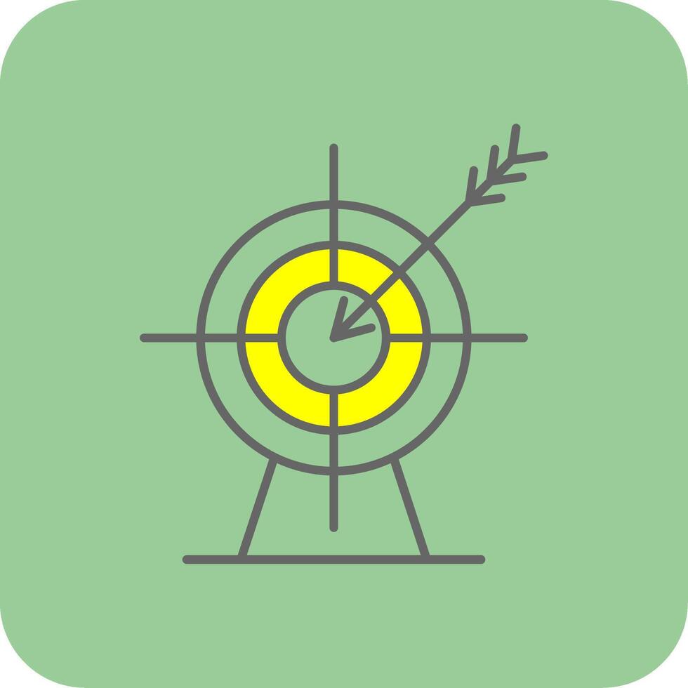 Archery Filled Yellow Icon vector
