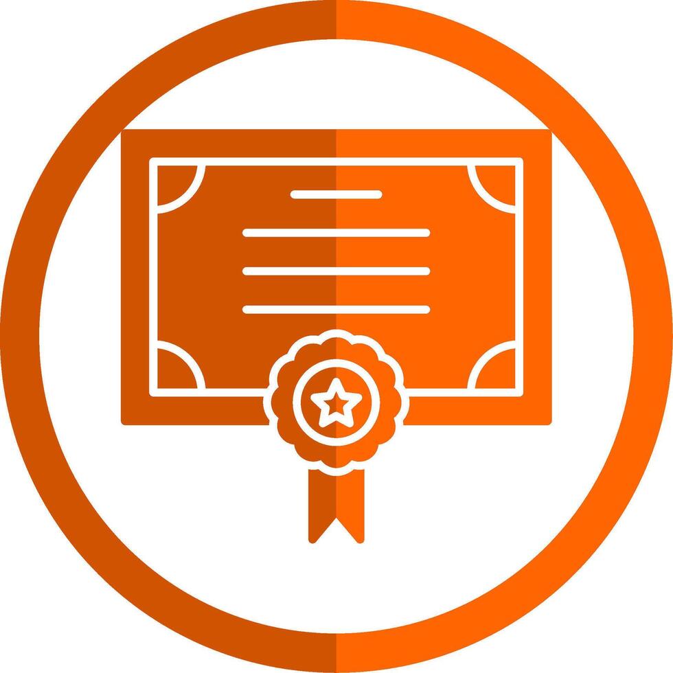 Standard Glyph Orange Circle Icon vector