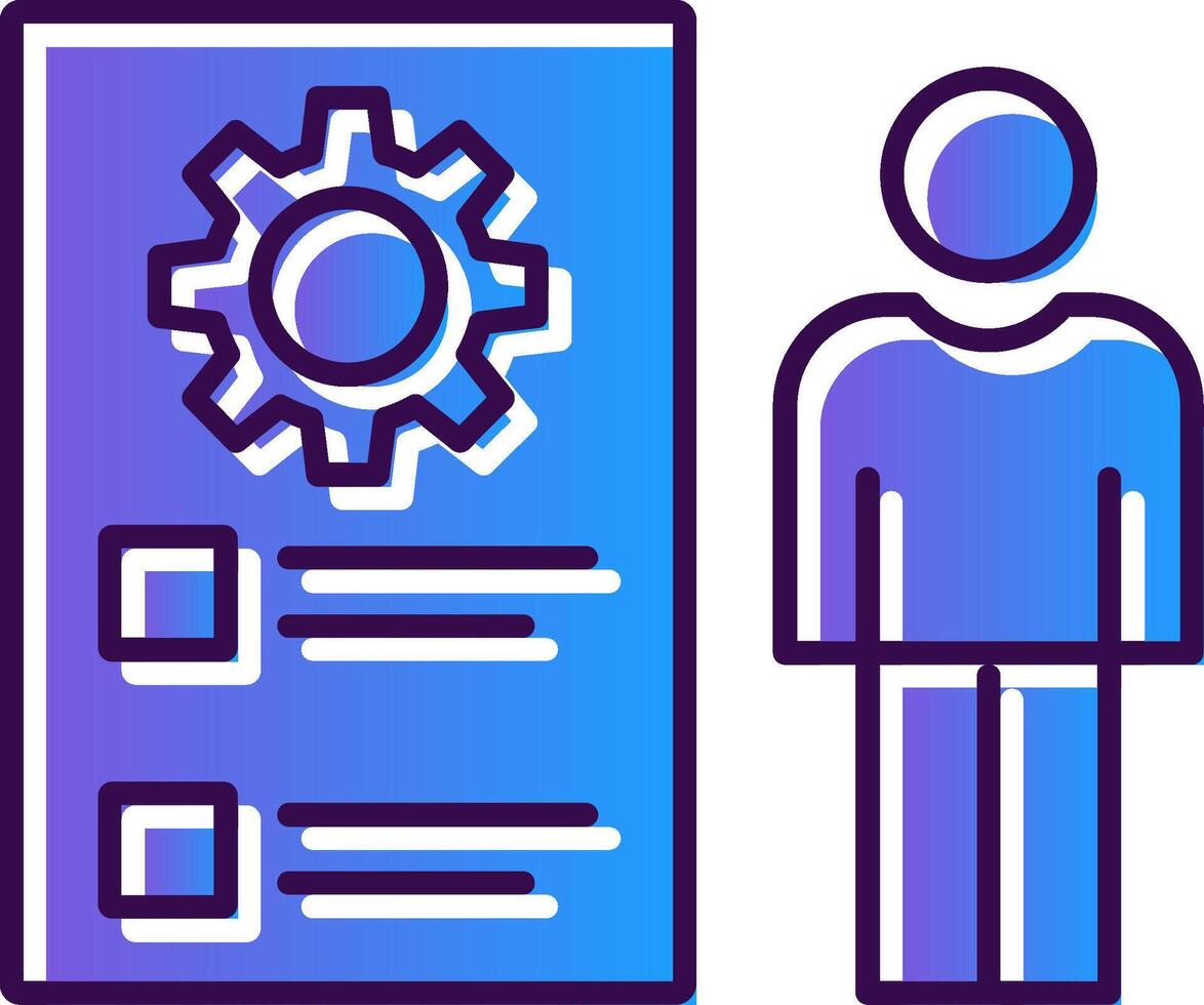 Responsability Gradient Filled Icon vector