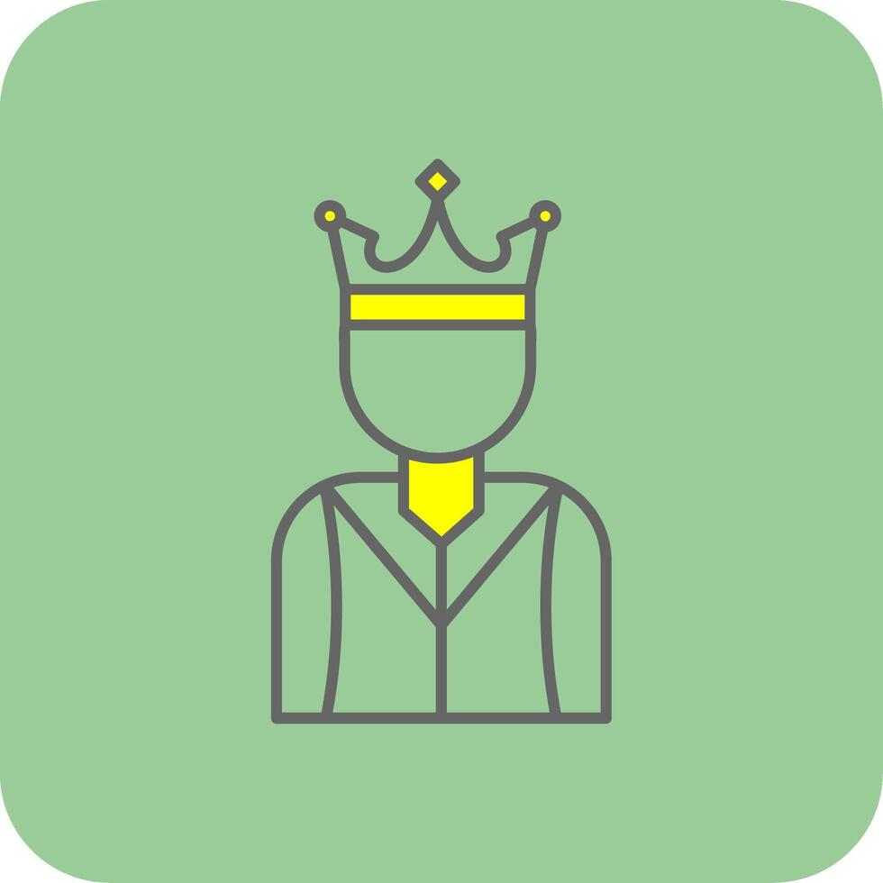 Prince Filled Yellow Icon vector