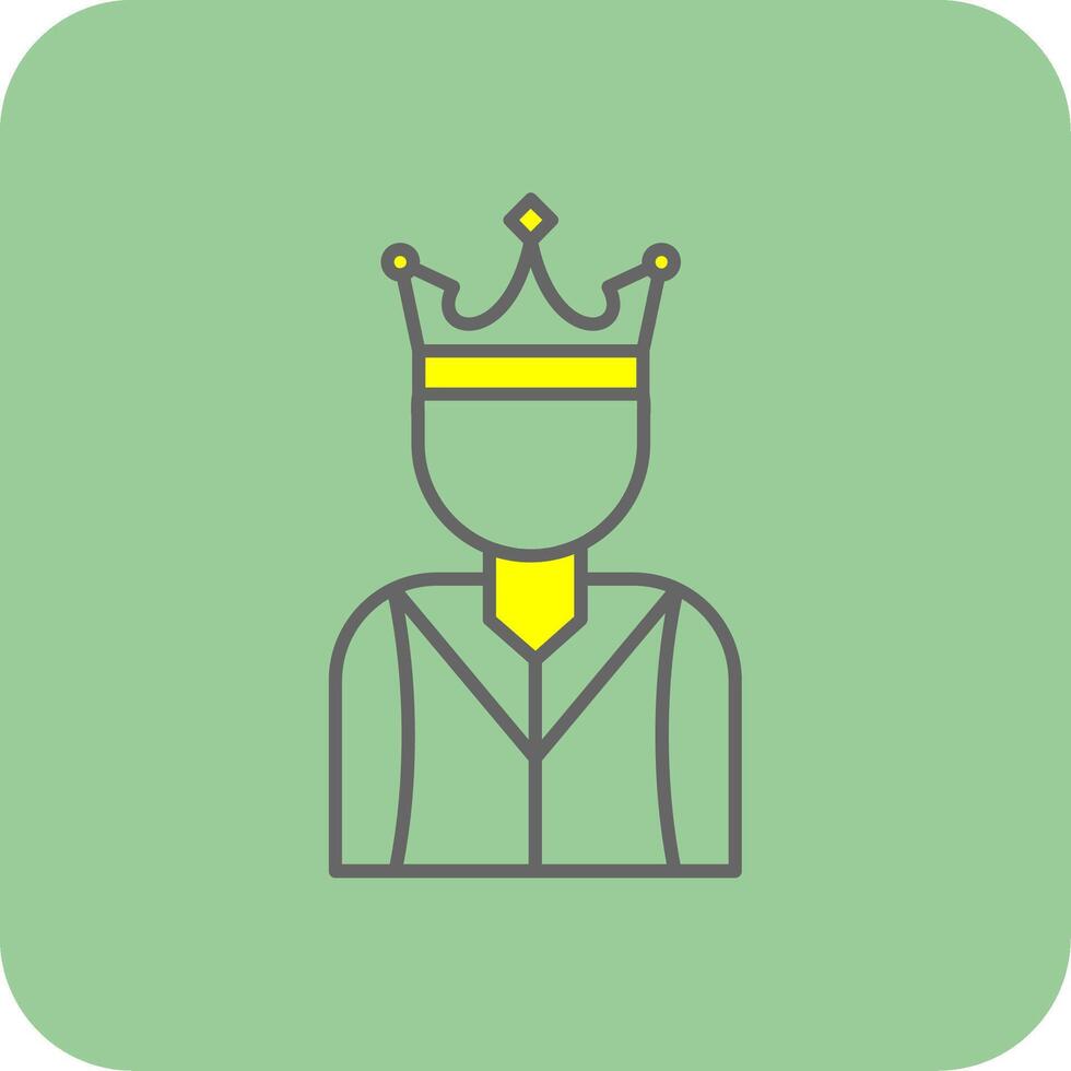 Prince Filled Yellow Icon vector