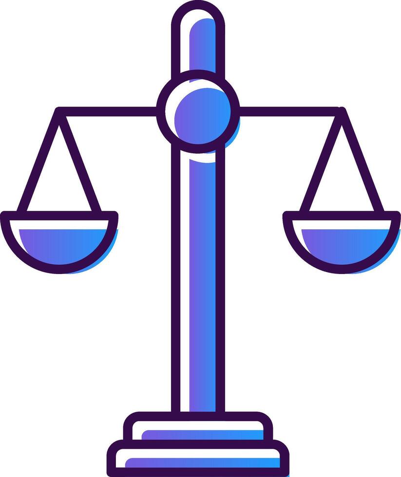 Law Gradient Filled Icon vector