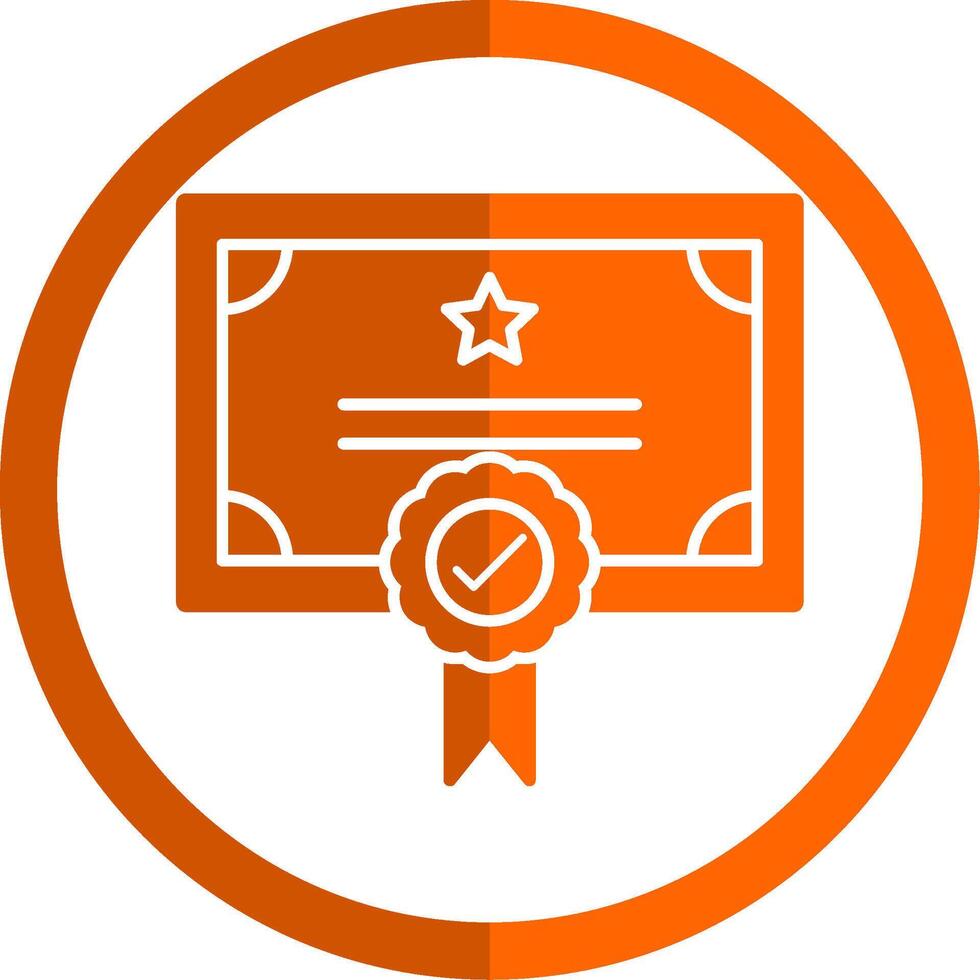 calificar glifo naranja circulo icono vector