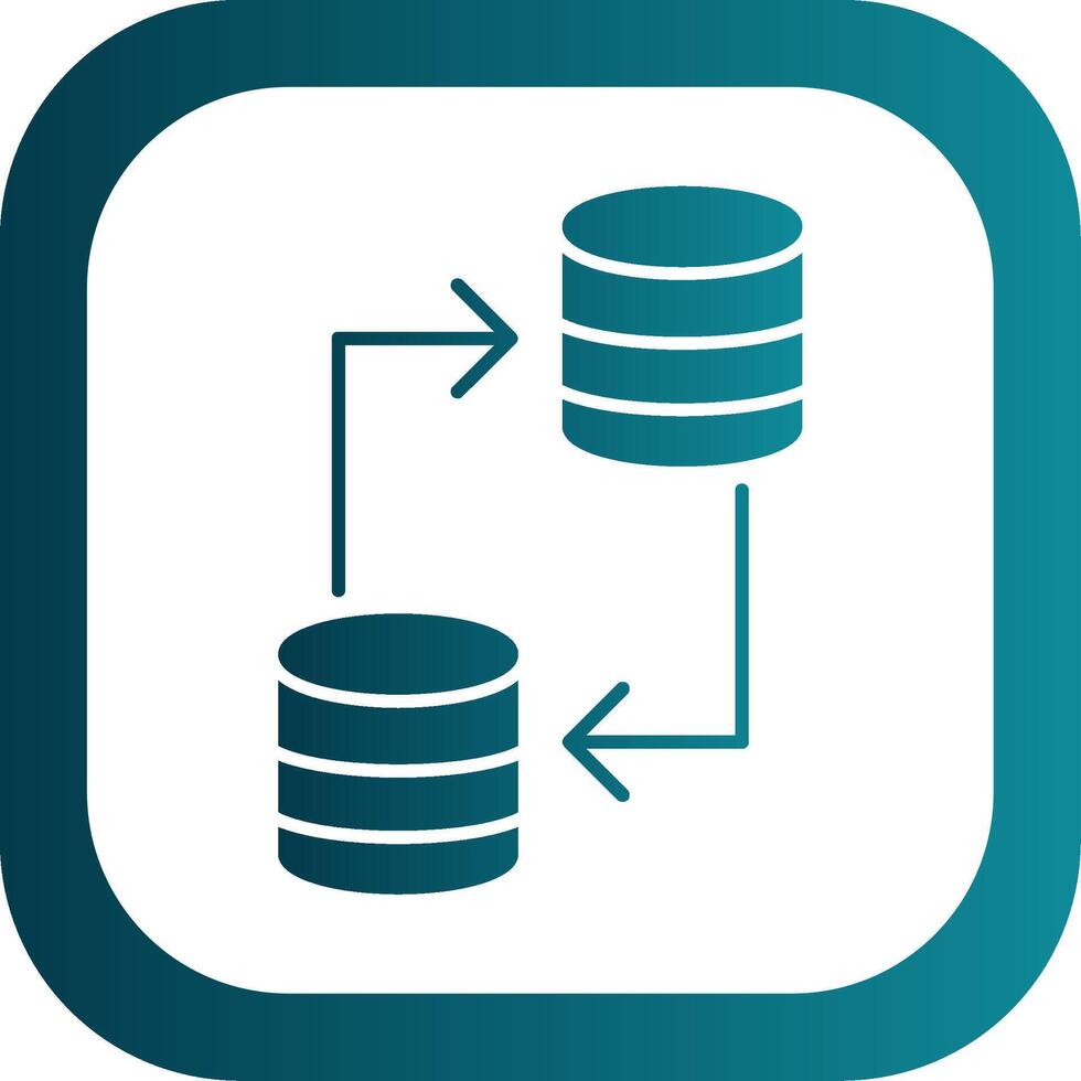 Data Transfer Glyph Gradient Round Corner Icon vector