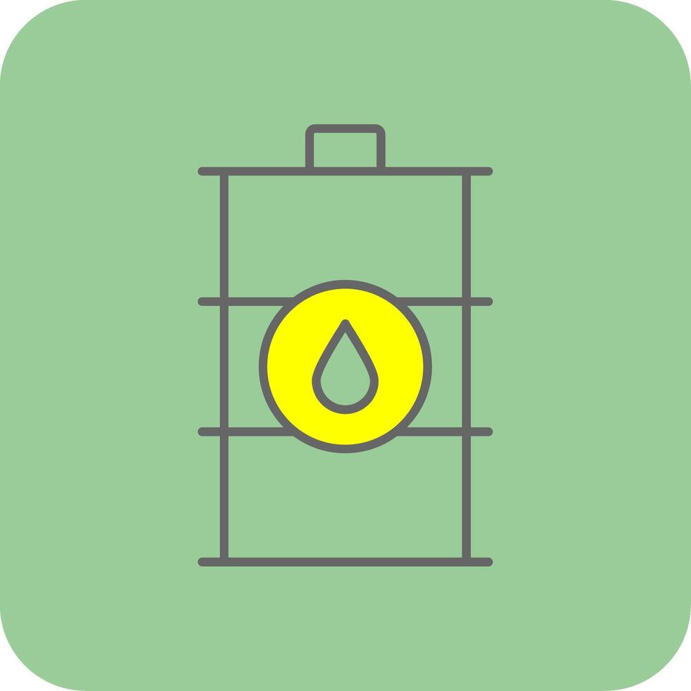 Barrel Filled Yellow Icon vector