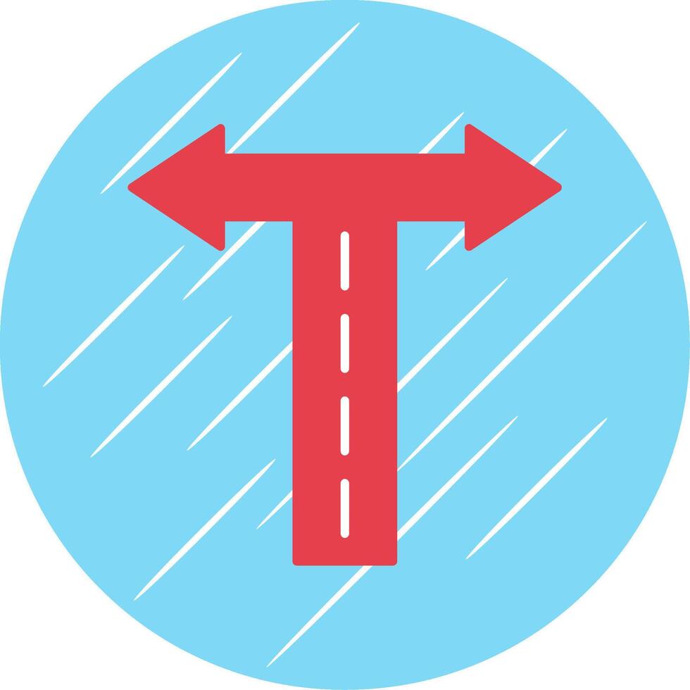 Crossroad Flat Blue Circle Icon vector