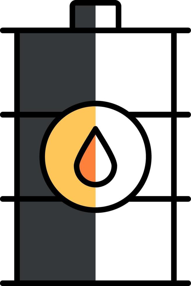 Barrel Filled Half Cut Icon vector