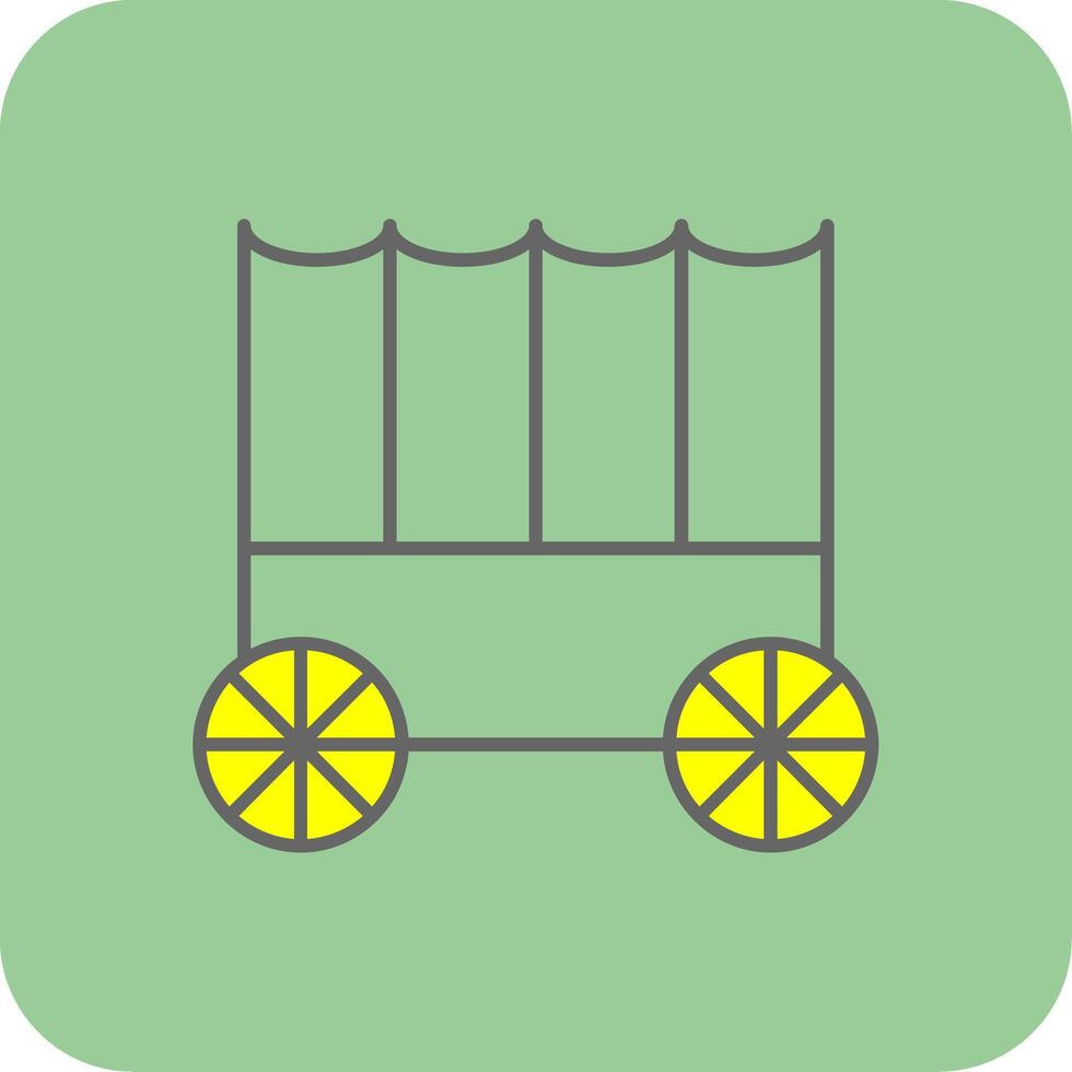 Carriage Filled Yellow Icon vector