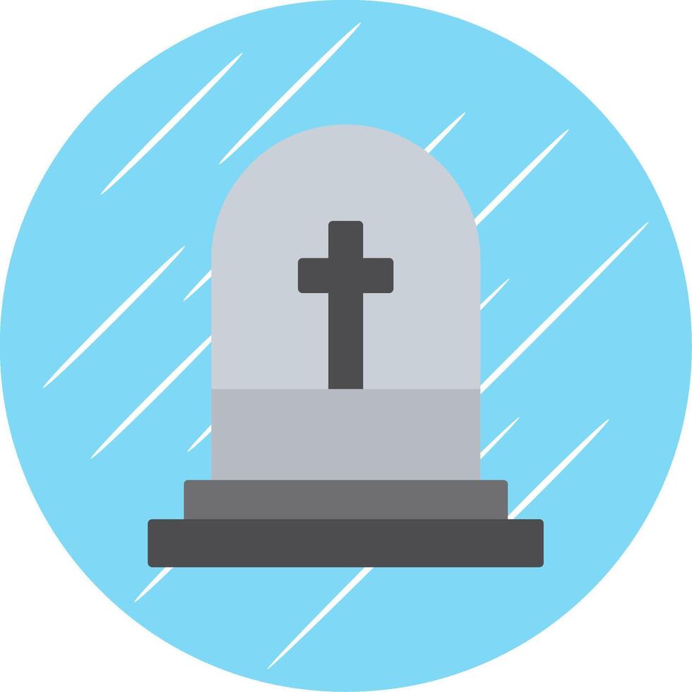 Grave Flat Blue Circle Icon vector
