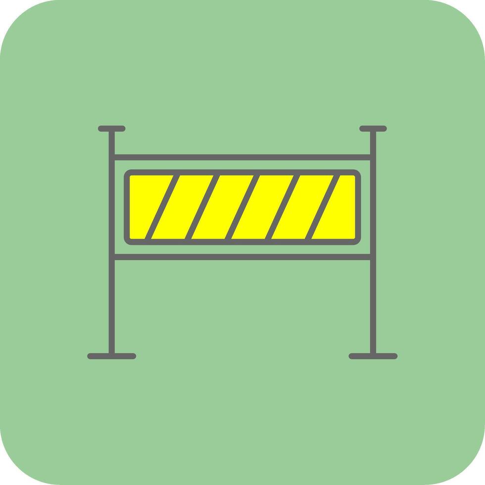 Barrier Filled Yellow Icon vector