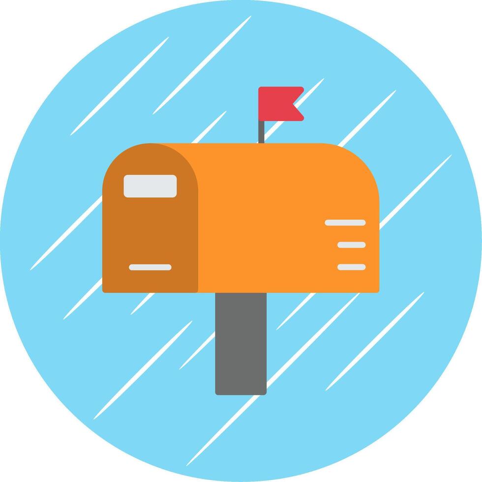 Mailbox Flat Blue Circle Icon vector