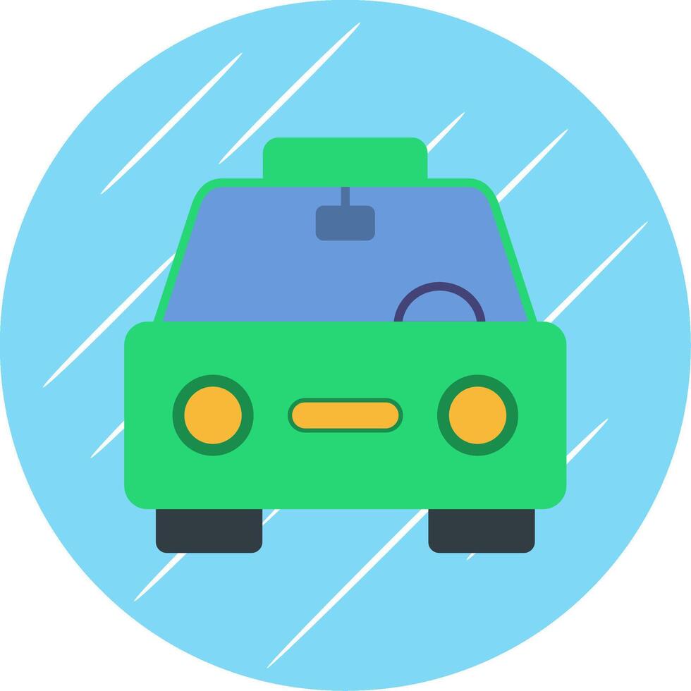 Taxi Flat Blue Circle Icon vector